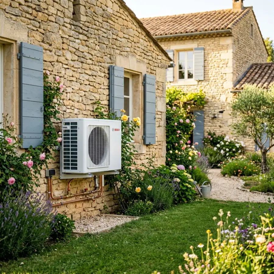 Pompe à chaleur air-eau installée par Groupe Verlaine